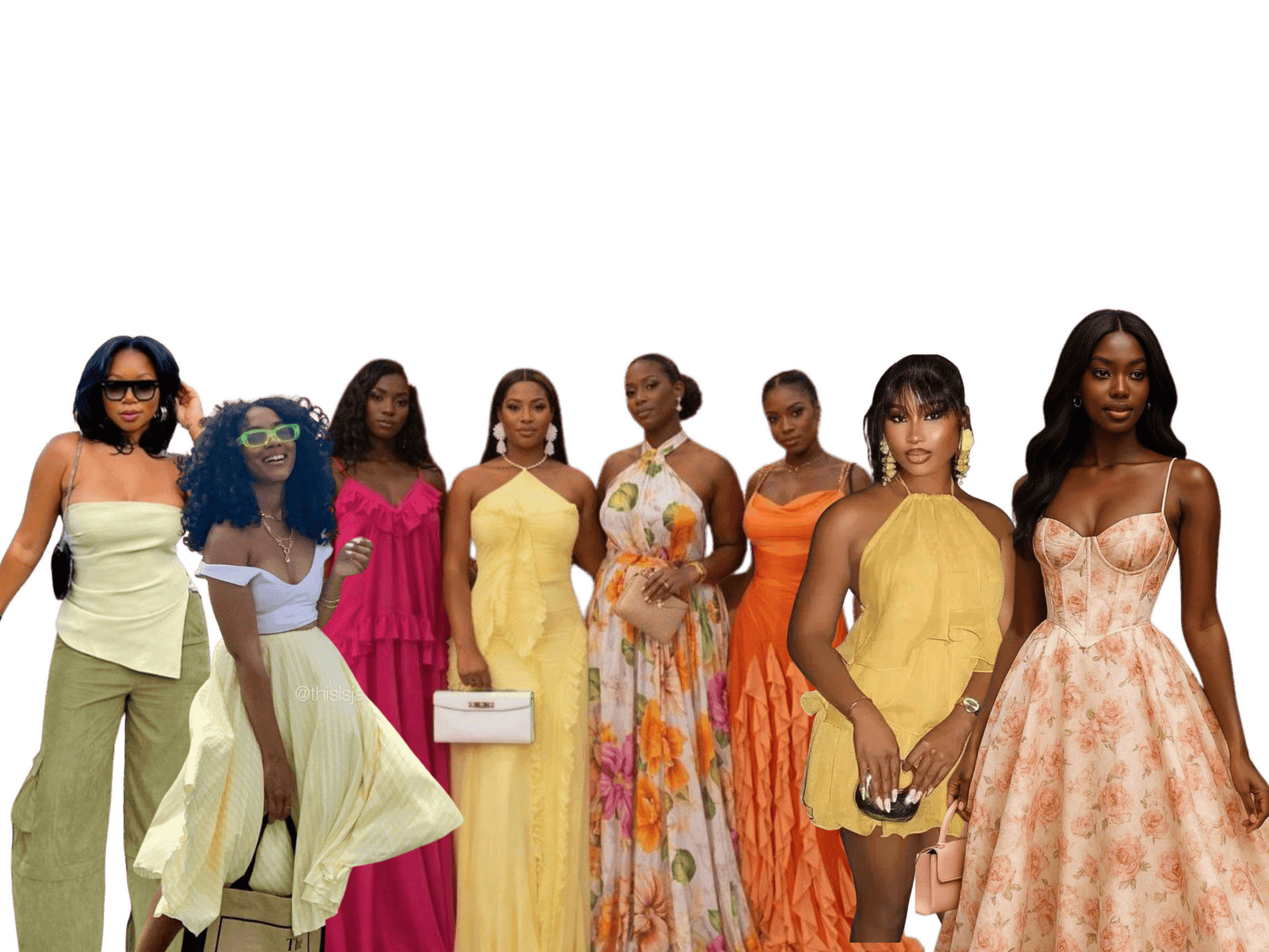 Women's outfit inspiration — flowy dresses, spring colors, elegant looks